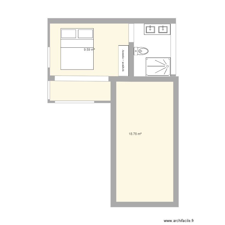 BungRdCArriere. Plan de 0 pièce et 0 m2