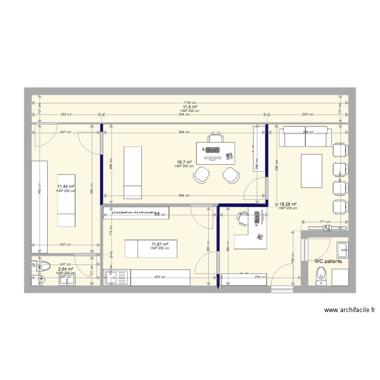 Cabinet médical 3. Plan de 0 pièce et 0 m2