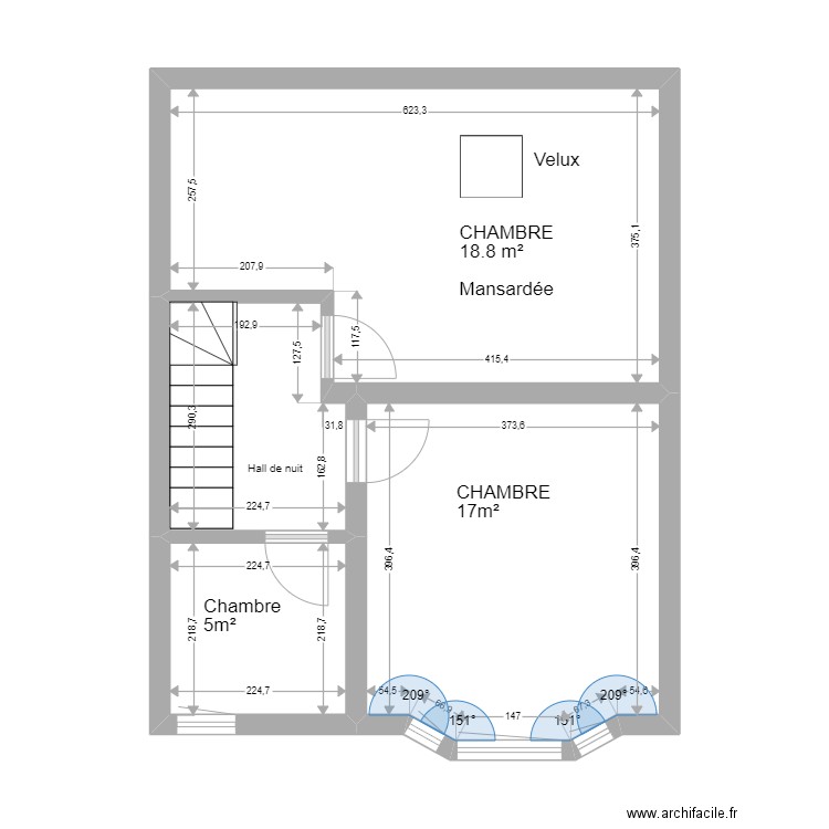 GILLY CH. de Montigny 305 Etage 2. Plan de 0 pièce et 0 m2