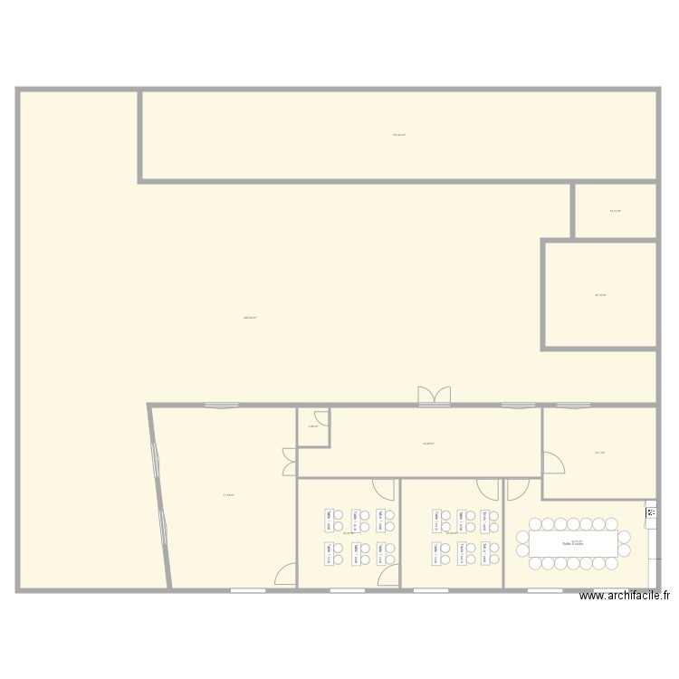 Enclos bis. Plan de 11 pièces et 972 m2