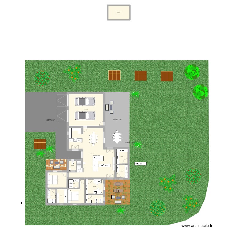 maison parfaite modele def 10. Plan de 39 pièces et 519 m2