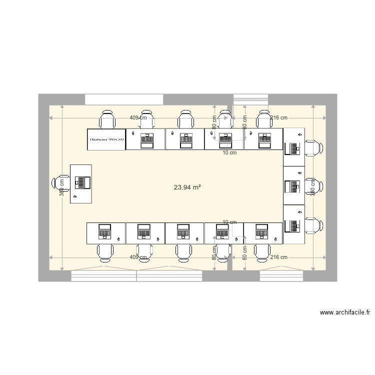 salle de formation. Plan de 0 pièce et 0 m2