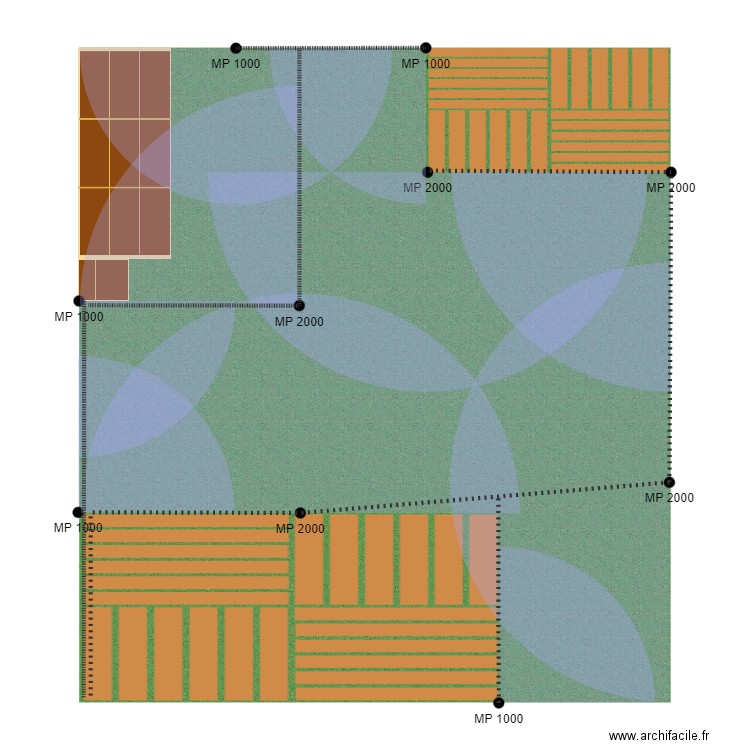 jardin. Plan de 0 pièce et 0 m2