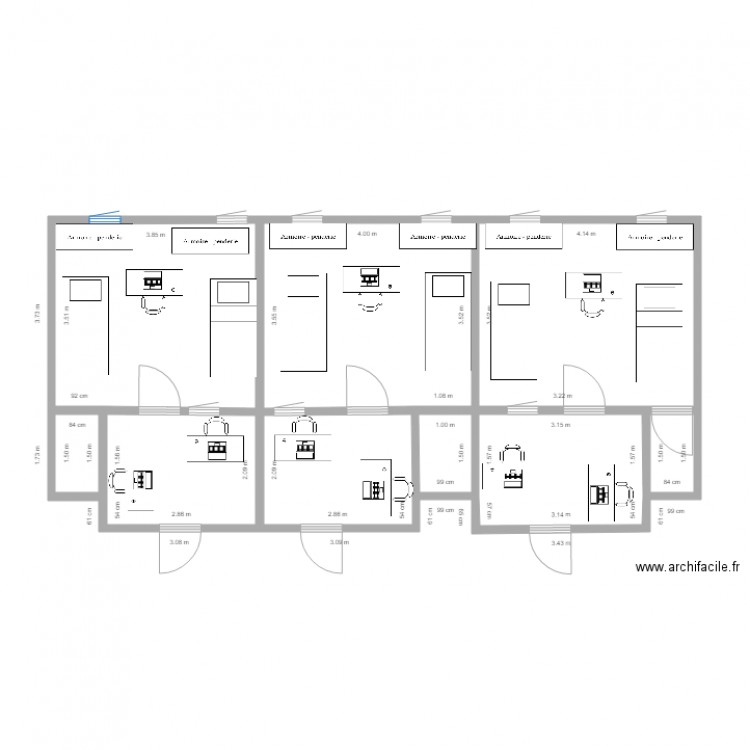 DORTOIR. Plan de 0 pièce et 0 m2