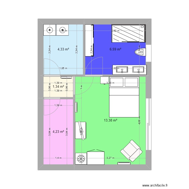 Agrandissement. Plan de 0 pièce et 0 m2