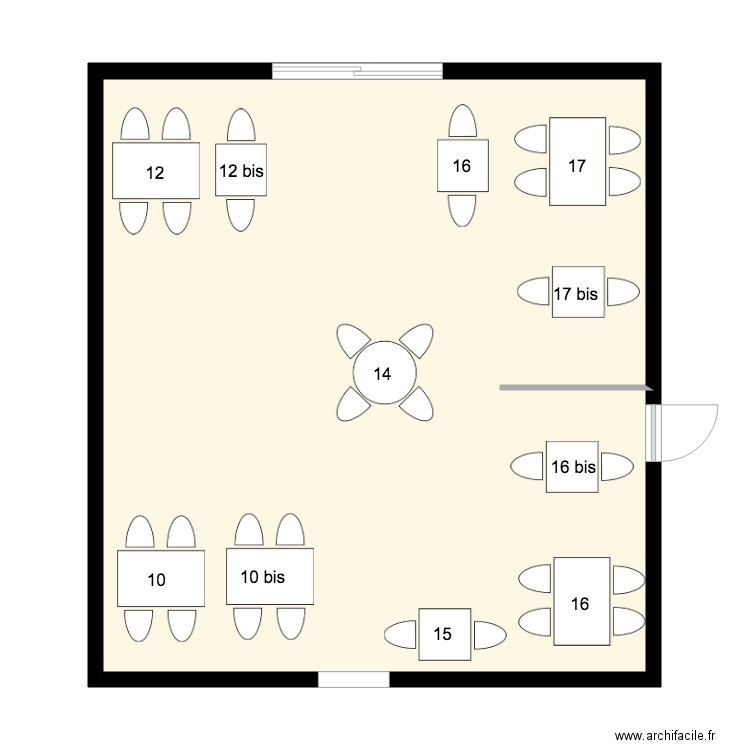 Restaurant Agadir Salle 2. Plan de 0 pièce et 0 m2