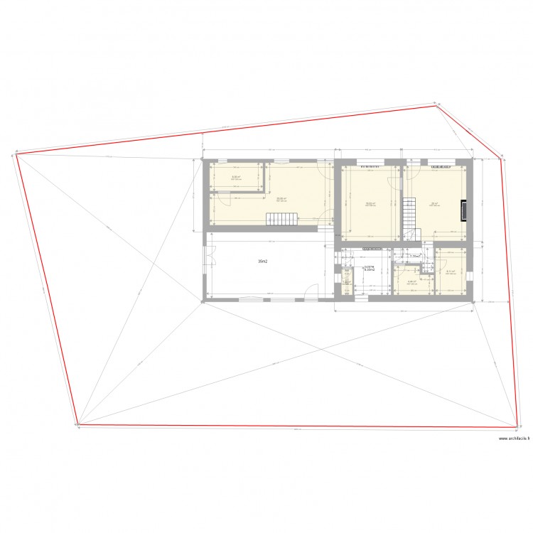 plan terrain avec côtes. Plan de 0 pièce et 0 m2