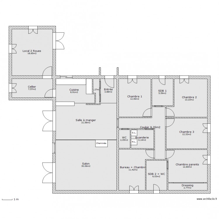 Plan maison 4 Ch 160m²   3. Plan de 0 pièce et 0 m2