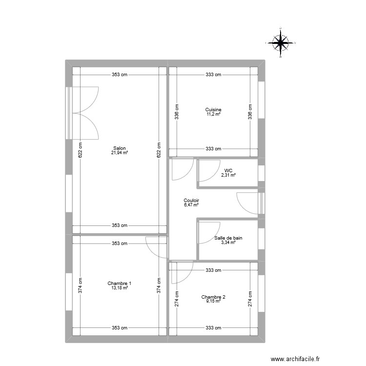 ALDON Isabelle MPRPA. Plan de 7 pièces et 68 m2