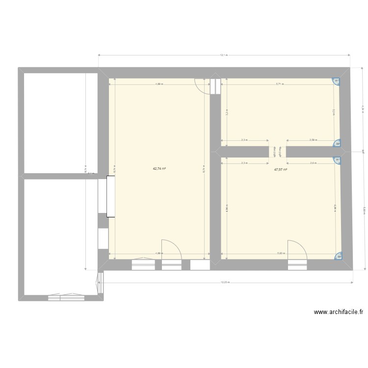 rdc fevrier 2. Plan de 0 pièce et 0 m2