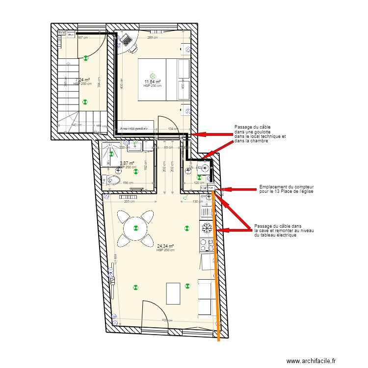 appartement RDC PUCEUL 1. Plan de 0 pièce et 0 m2