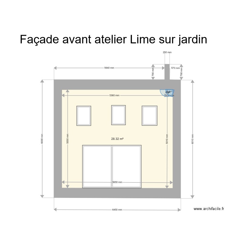 atelier Lime façace avant sur jardin. Plan de 0 pièce et 0 m2