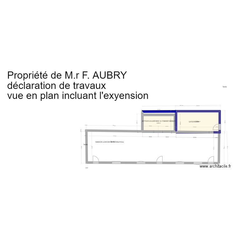 AUBRY extension1. Plan de 0 pièce et 0 m2