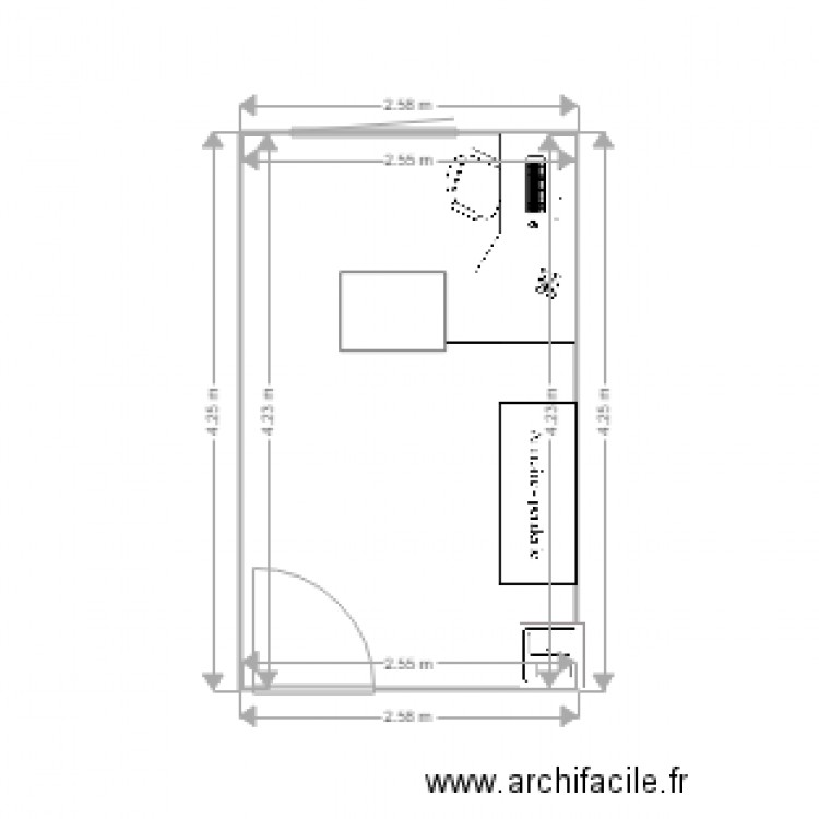 bureau. Plan de 0 pièce et 0 m2