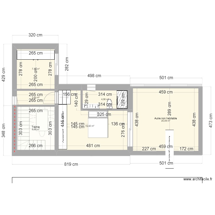 essai nif naf barnabé conservé V8. Plan de 12 pièces et 183 m2