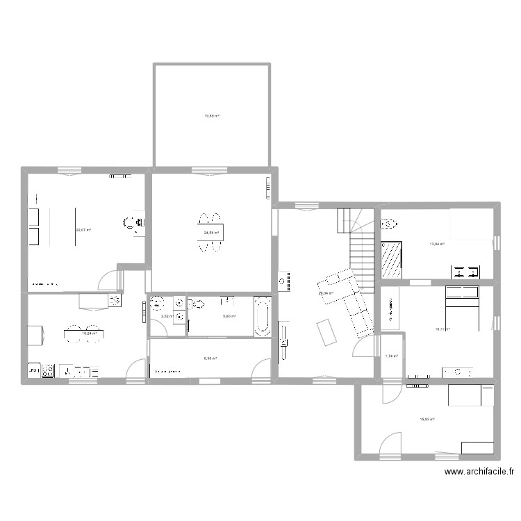 RDC. Plan de 0 pièce et 0 m2