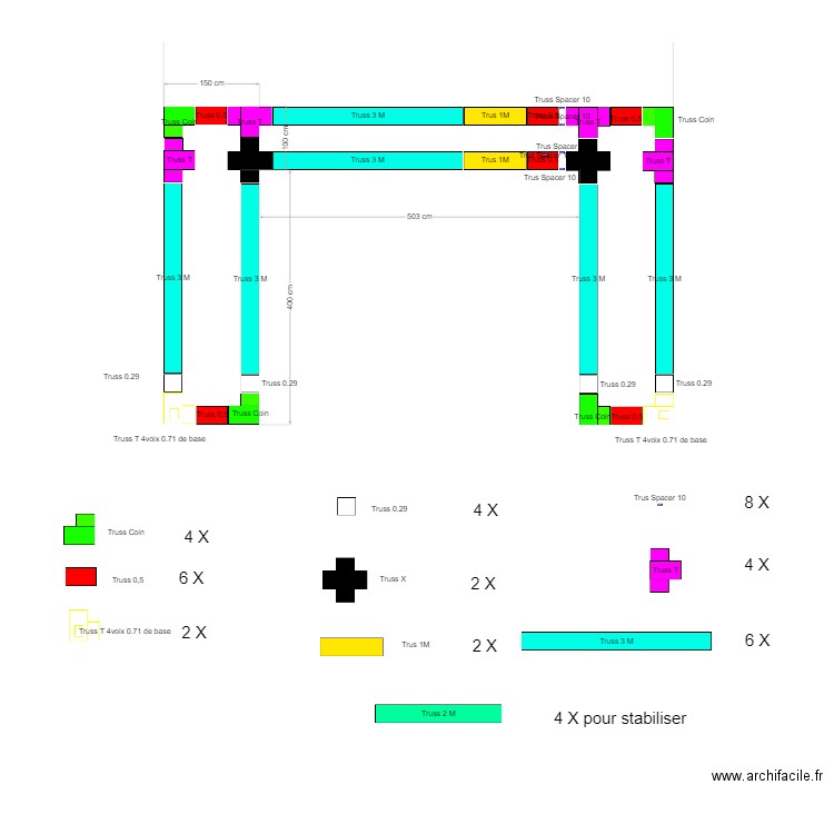 Arche Truss H 30 Bowrun. Plan de 0 pièce et 0 m2