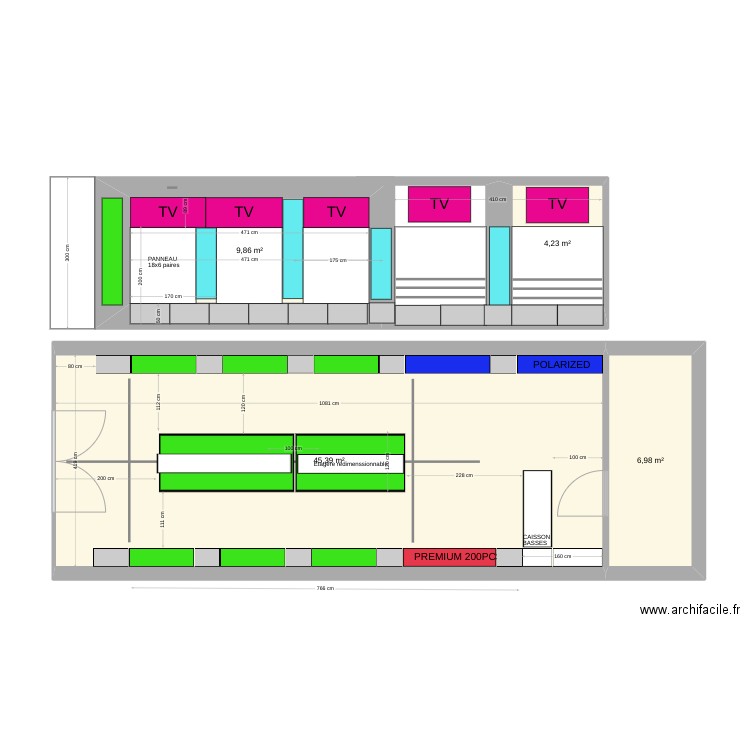 PLAN SUNGLASSES V8 SNG. Plan de 4 pièces et 66 m2