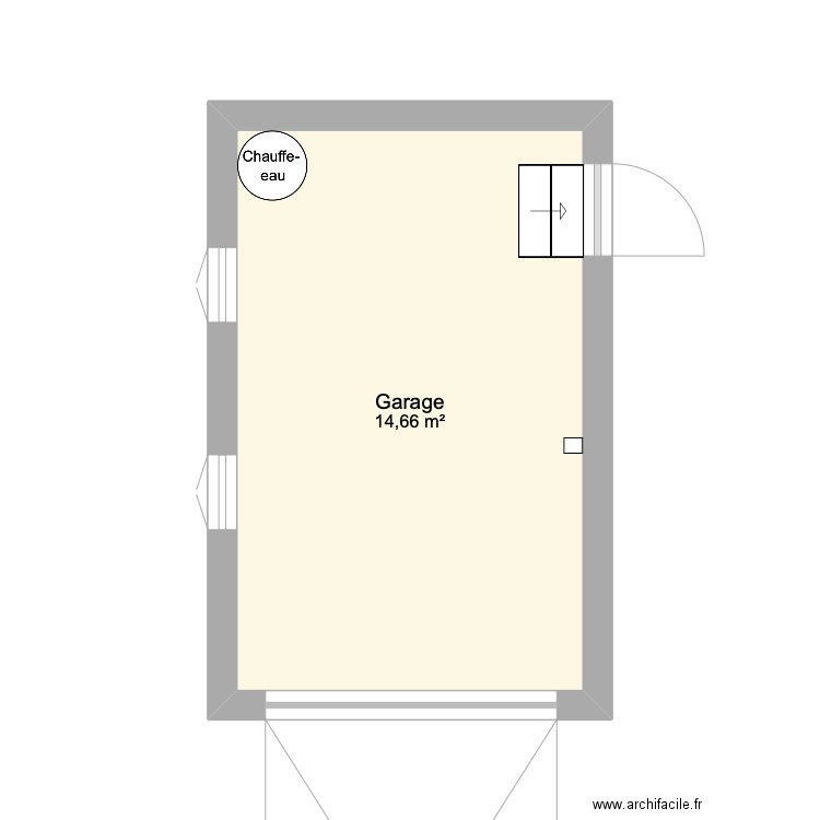 garage . Plan de 1 pièce et 15 m2