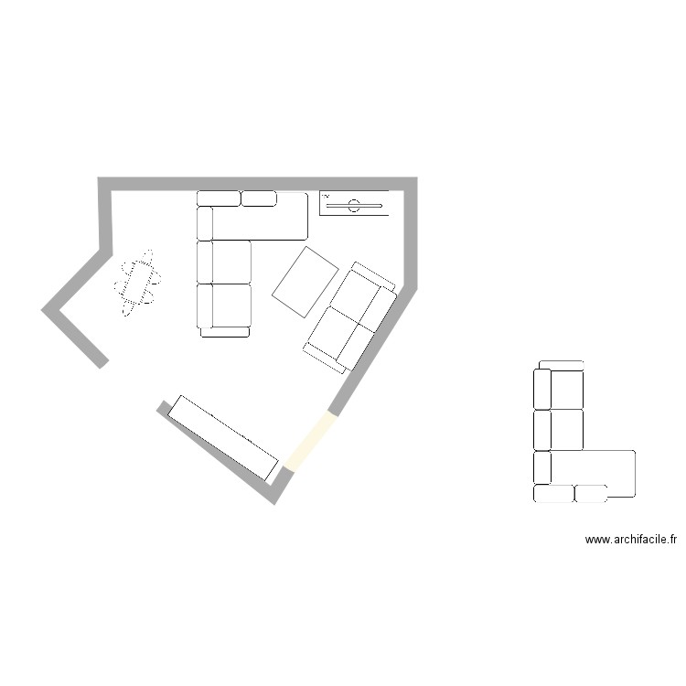 salon. Plan de 0 pièce et 0 m2