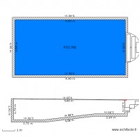 PLAN ET COUPE PISCINE Echelle 1/100