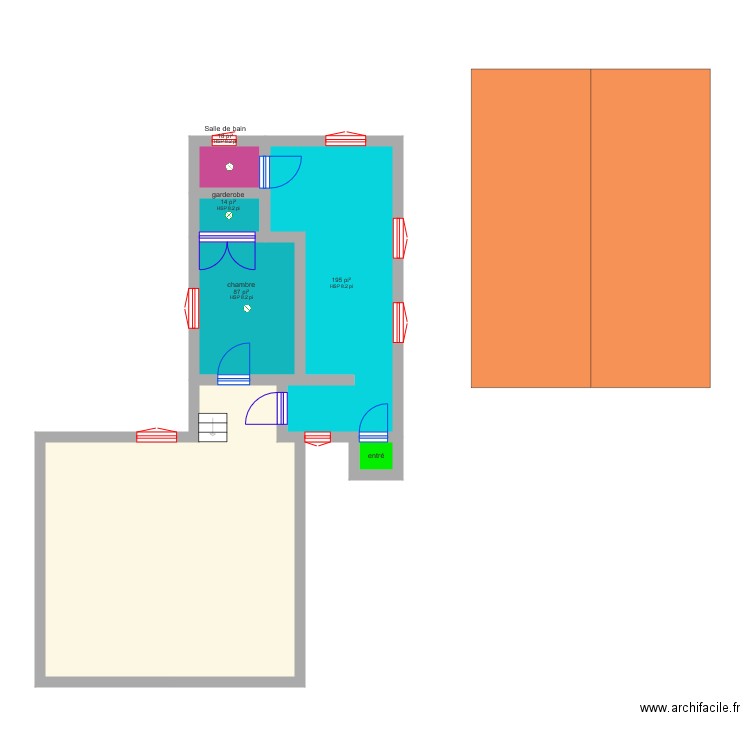 agrandissement. Plan de 0 pièce et 0 m2