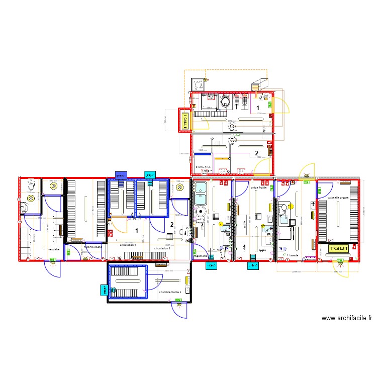 nozay. Plan de 19 pièces et 122 m2