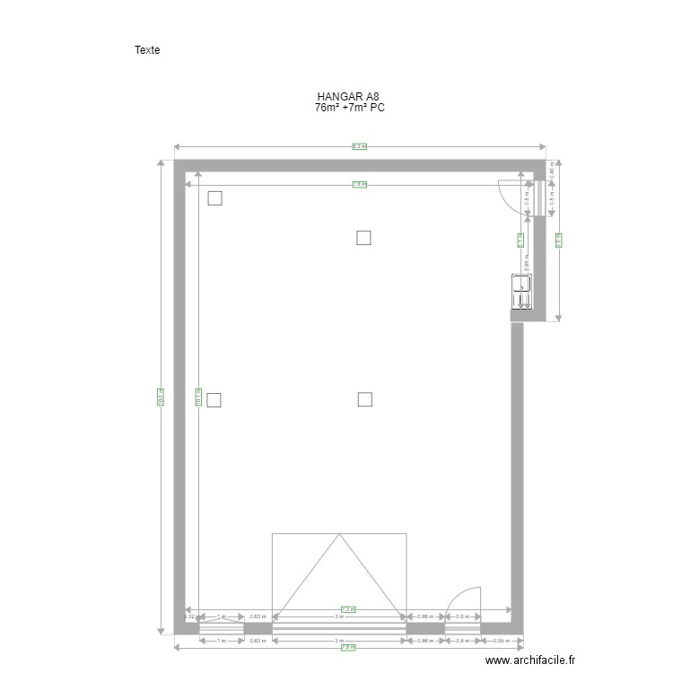 HANGAR A8. Plan de 0 pièce et 0 m2