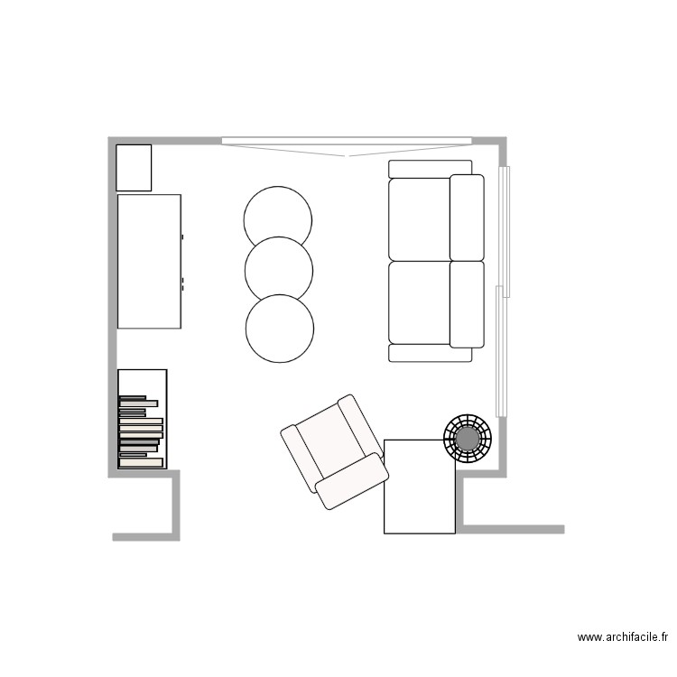 salon. Plan de 0 pièce et 0 m2