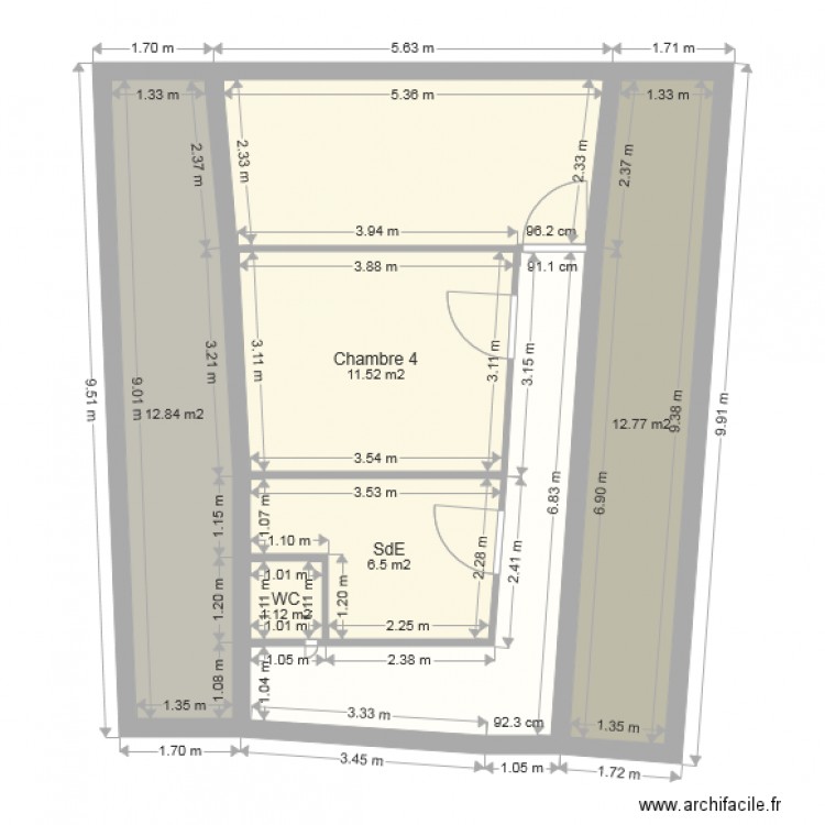 Amenagement du grenier A 2. Plan de 0 pièce et 0 m2