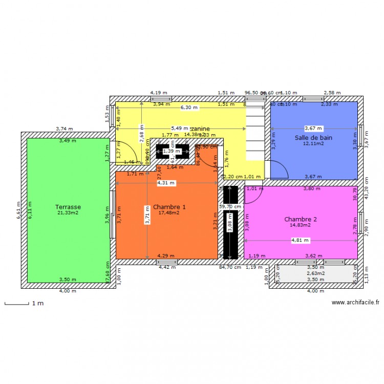 Maison R 1    . Plan de 0 pièce et 0 m2