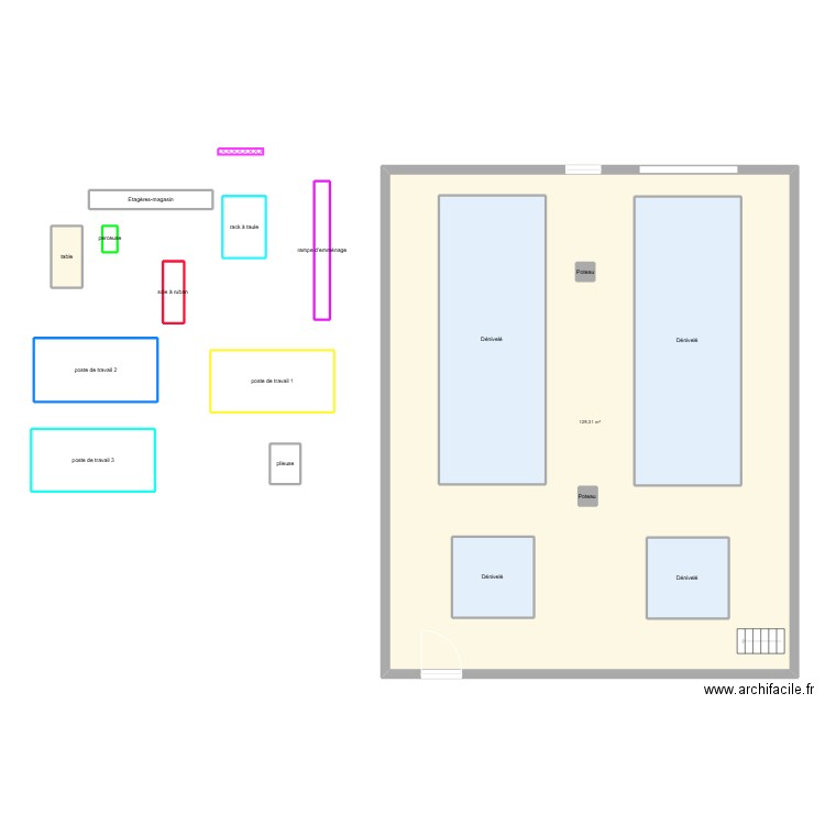 Plan soudure. Plan de 17 pièces et 325 m2