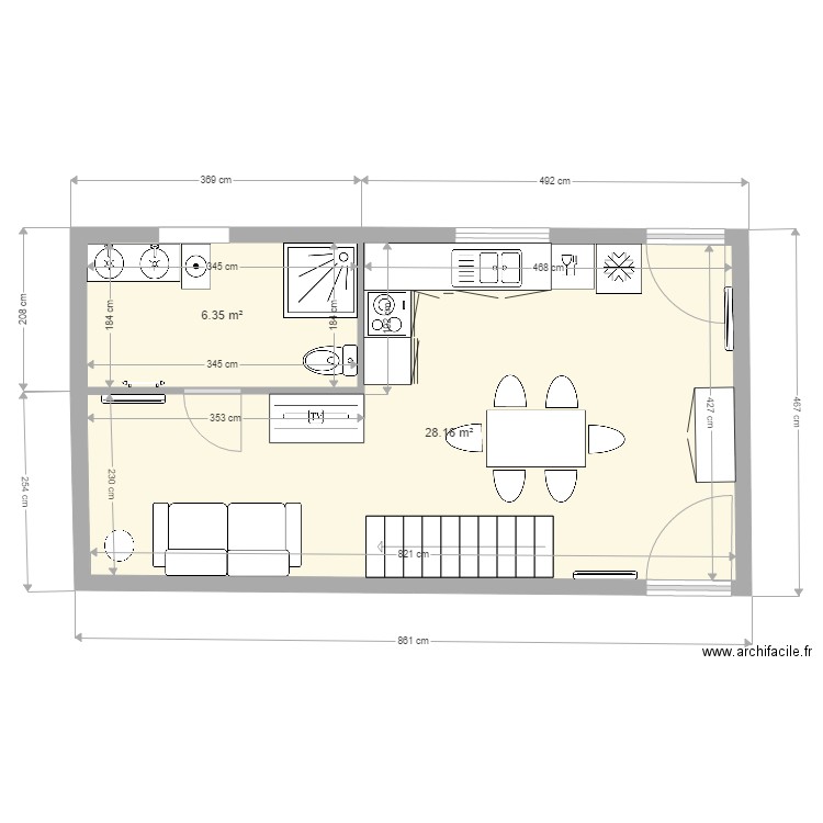 RdC Annexe amménagée Fouesnant. Plan de 0 pièce et 0 m2