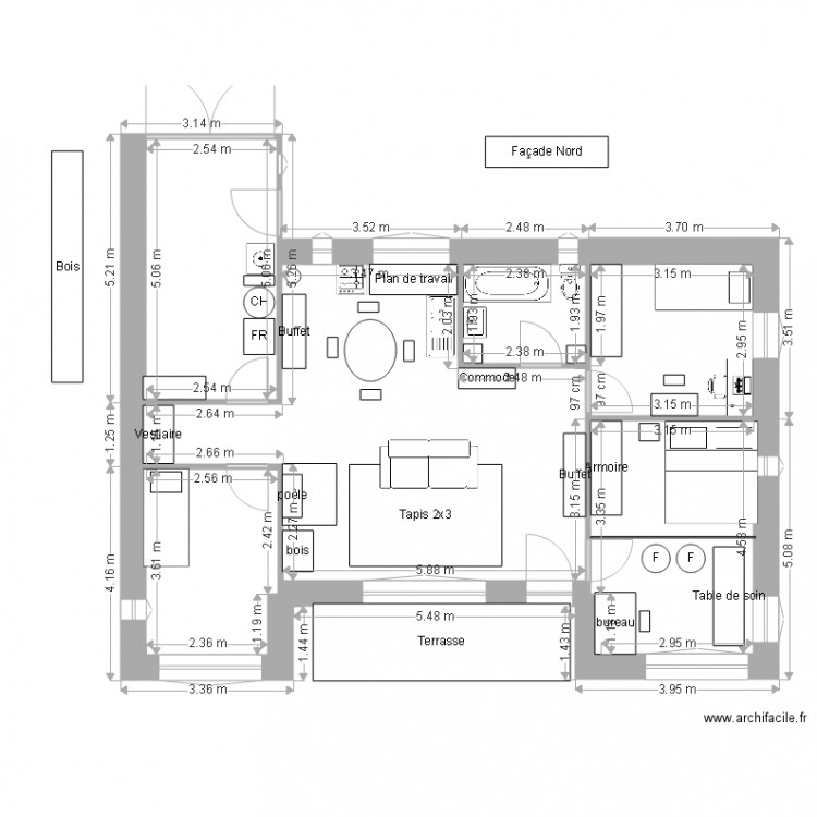 Plan maison Jocelyne 8 juin 2015. Plan de 0 pièce et 0 m2