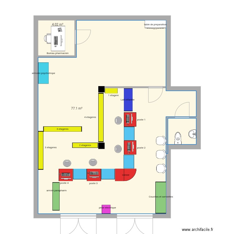 plan pharma 011. Plan de 0 pièce et 0 m2