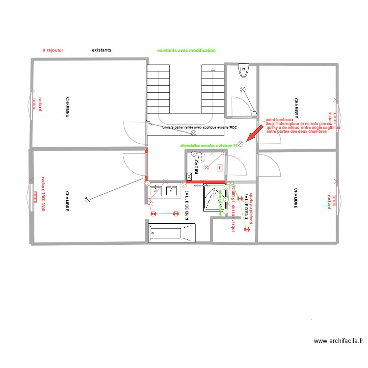 Sate jalle -1er etage - 01 juillet 22. Plan de 0 pièce et 0 m2