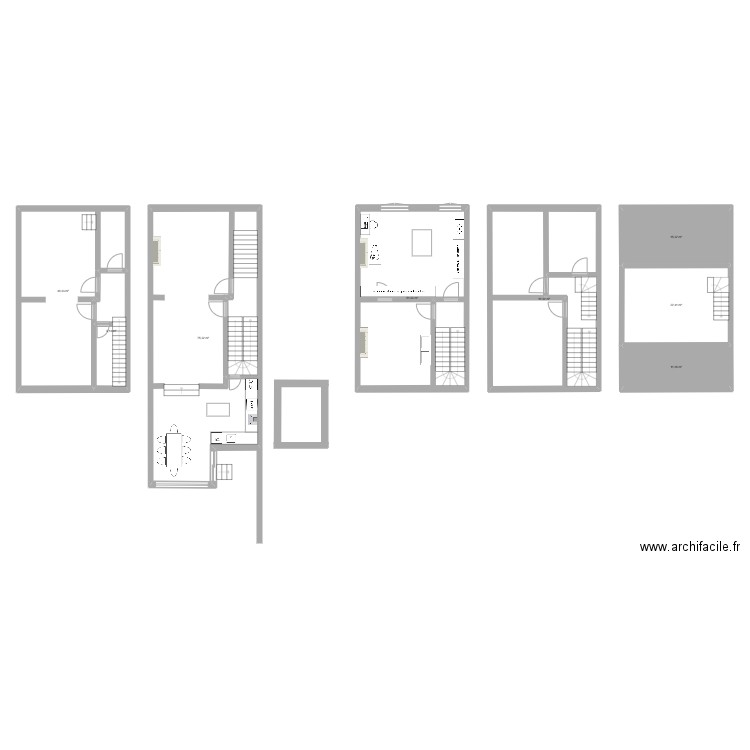 Albert de Latour. Plan de 8 pièces et 278 m2