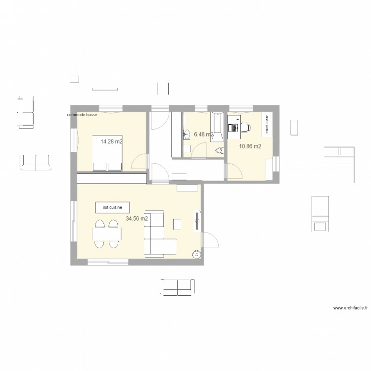 séjour rez inf. Plan de 0 pièce et 0 m2