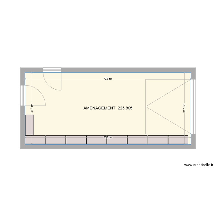 AMENAGEMENT GARAGE - Plan 1 pièce 23 m2 dessiné par Benji46