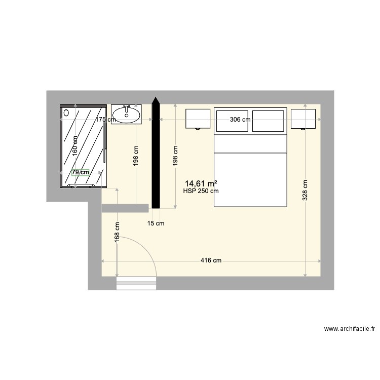 chambre salle d4EAU. Plan de 0 pièce et 0 m2