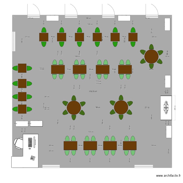 restaurant BL. Plan de 0 pièce et 0 m2