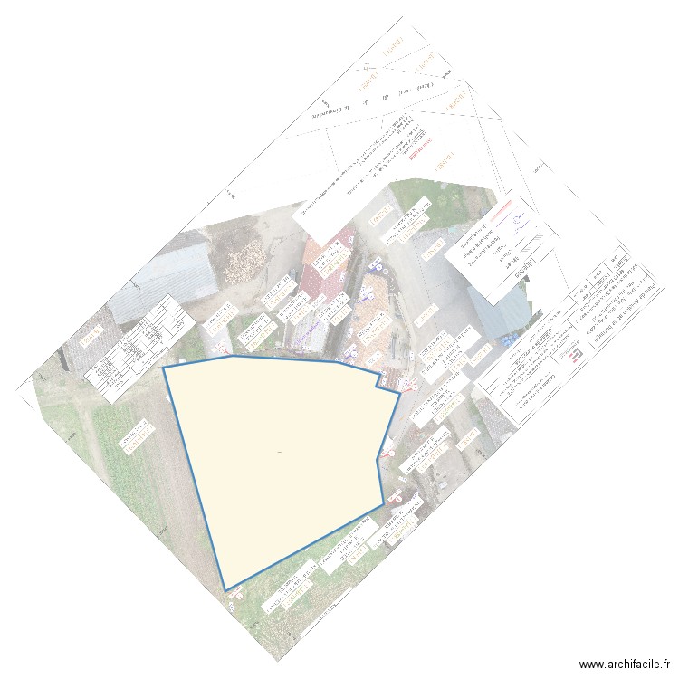 SURFACE TERRAIN. Plan de 1 pièce et 1334 m2