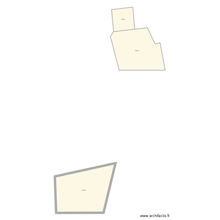 local bouiboui. Plan de 3 pièces et 87 m2