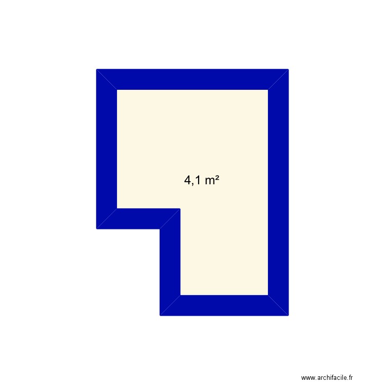 Salle de bain . Plan de 1 pièce et 4 m2