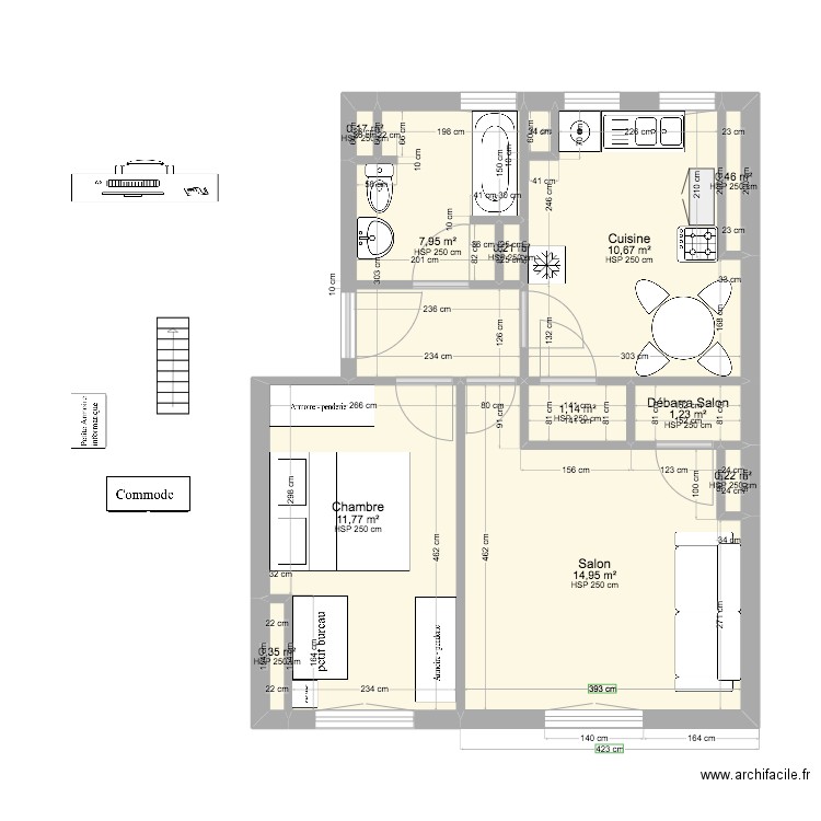 appartement. Plan de 0 pièce et 0 m2