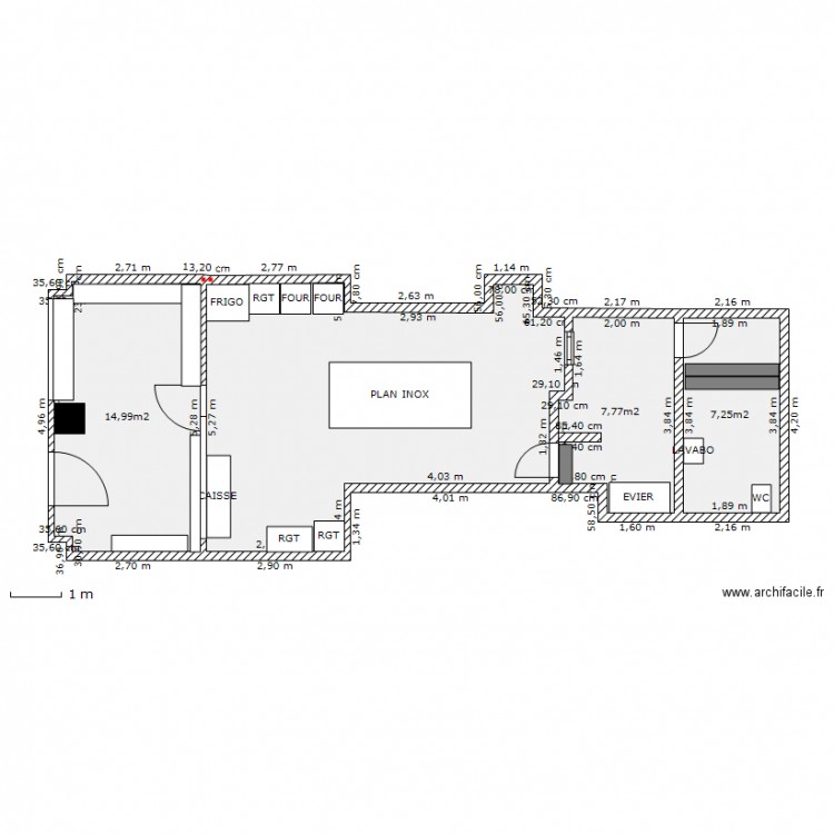 PLAN APRES TRAVAUX AVEC MEUBLE. Plan de 0 pièce et 0 m2