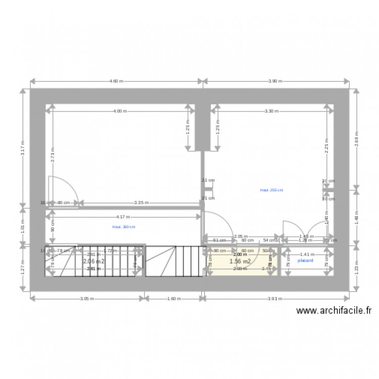 combles. Plan de 0 pièce et 0 m2