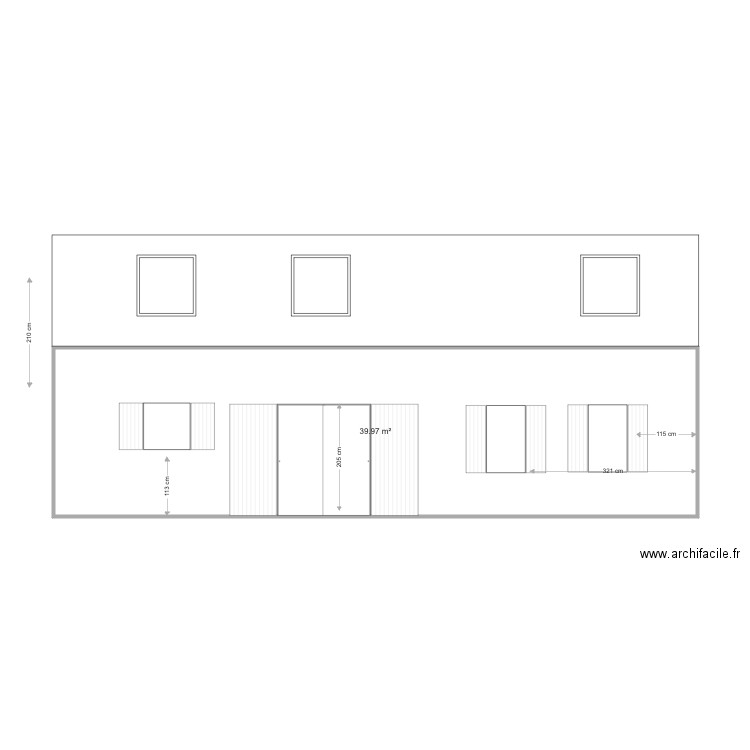 Facade sud 19 dec. Plan de 0 pièce et 0 m2