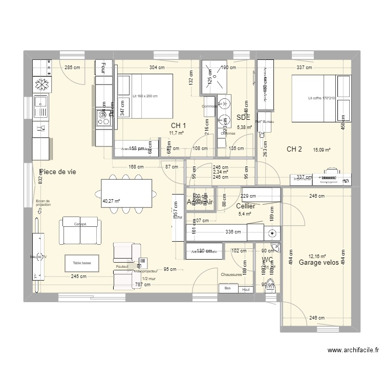 Saintes Maison de l'Estuaire porte 90. Plan de 9 pièces et 95 m2