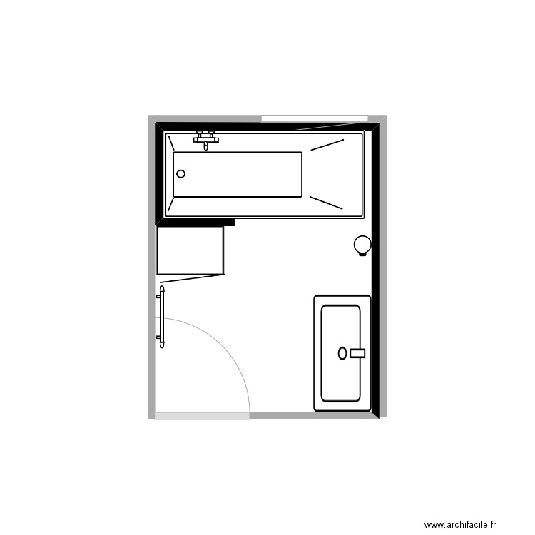 SDB DU HAUT. Plan de 0 pièce et 0 m2